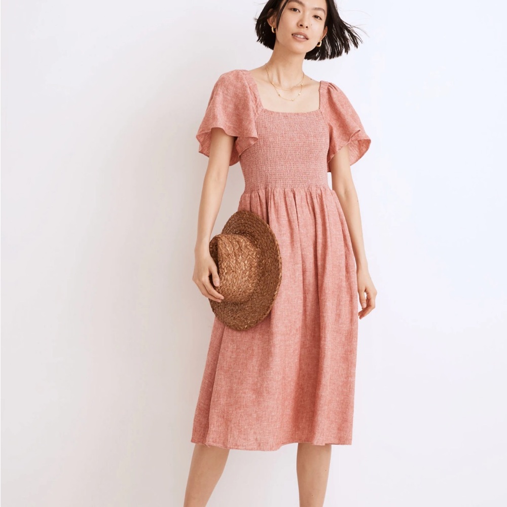 Madewell Lucie Midi Dress - chili